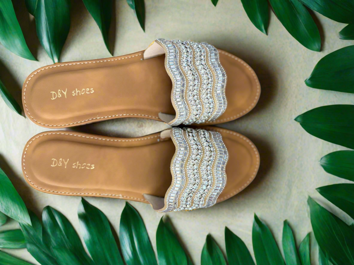 Glamorous Sparkle Flat Sandals
