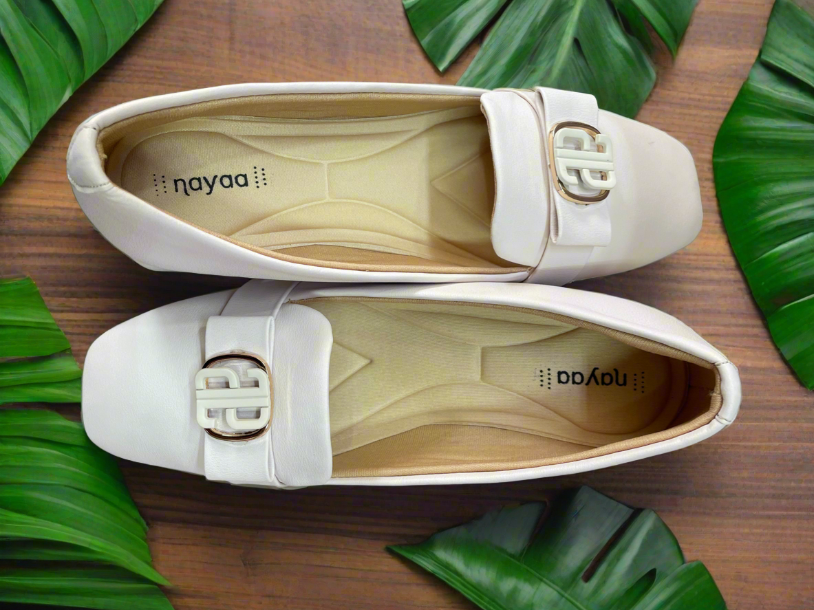 Chic White Block Heel Pumps