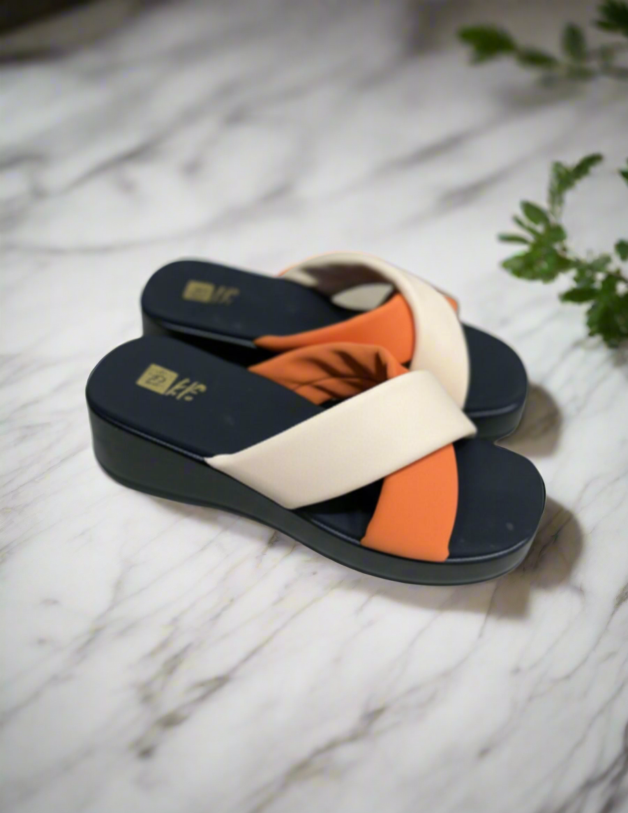 Orange & Cream Cross Slides