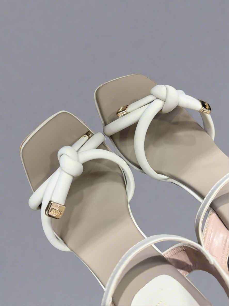 Comfy Cream Block Heel Sandals