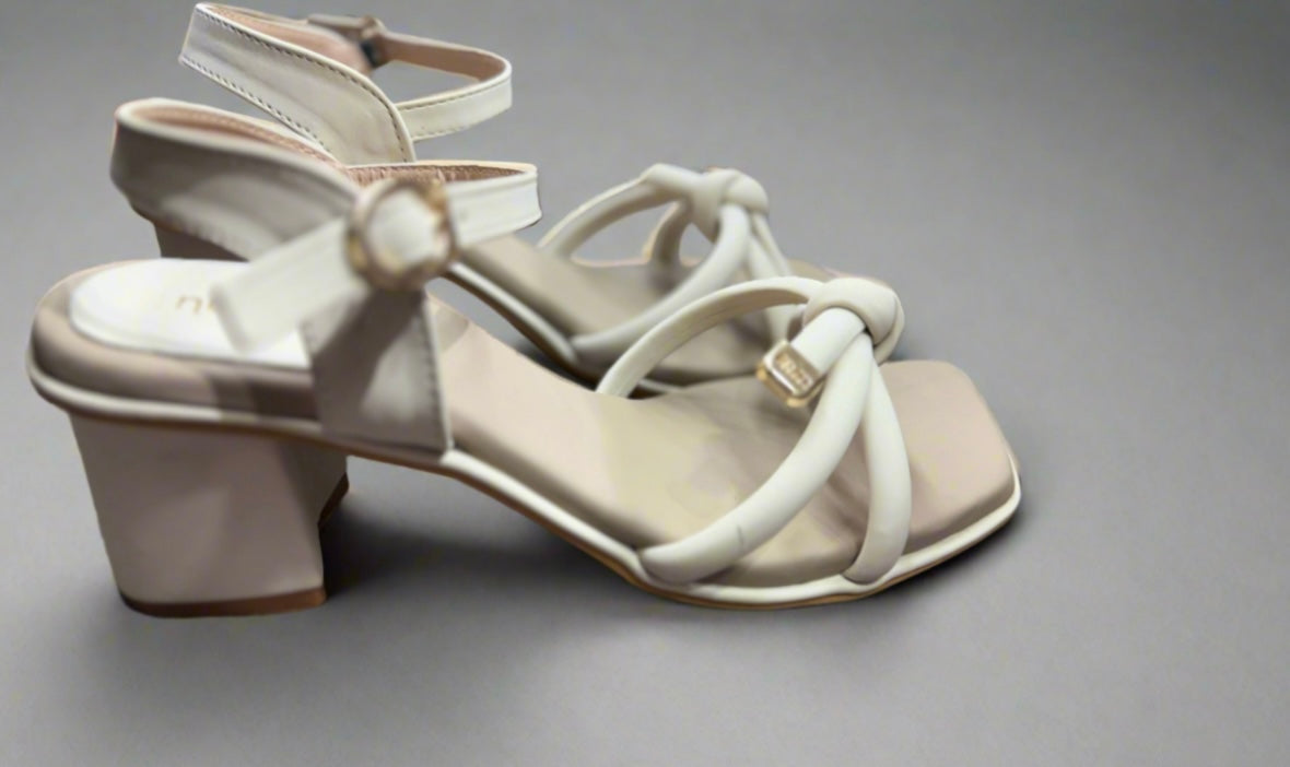 Comfy Cream Block Heel Sandals