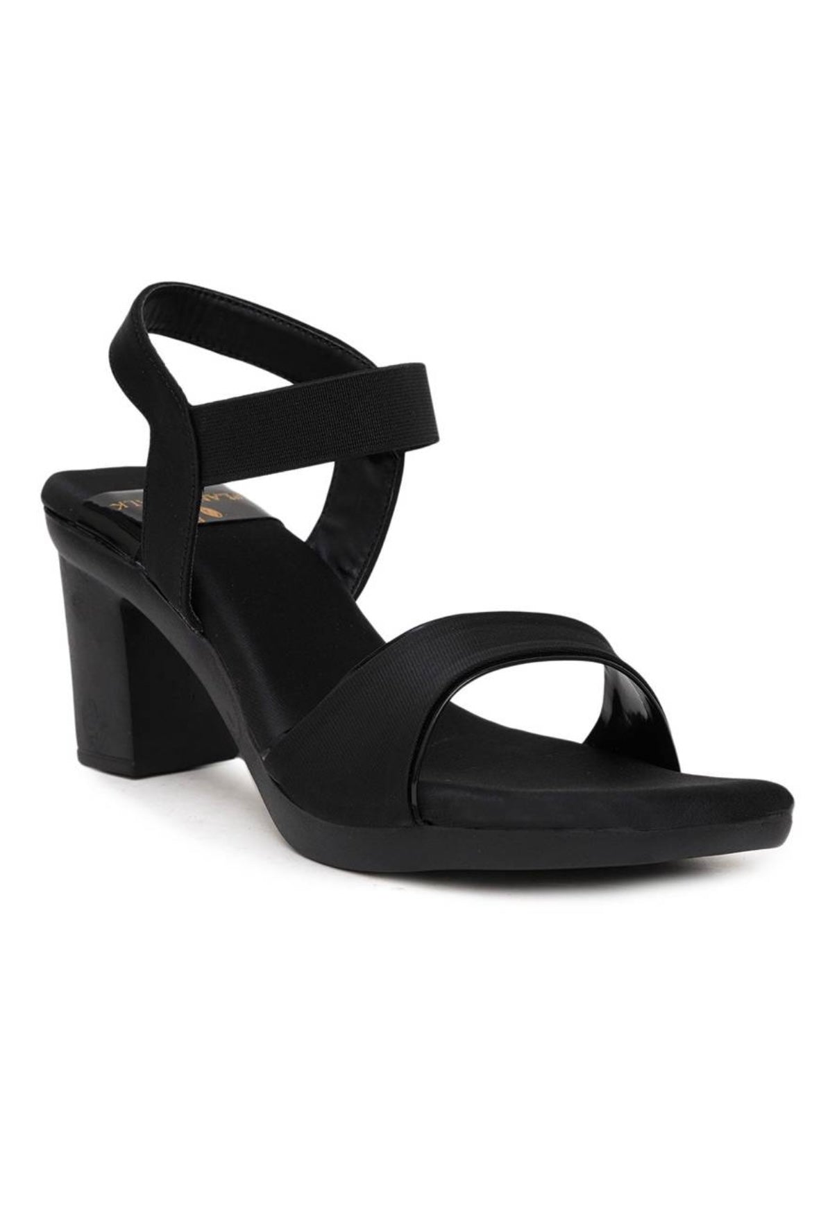 Elegant Black Block Heel Sandals