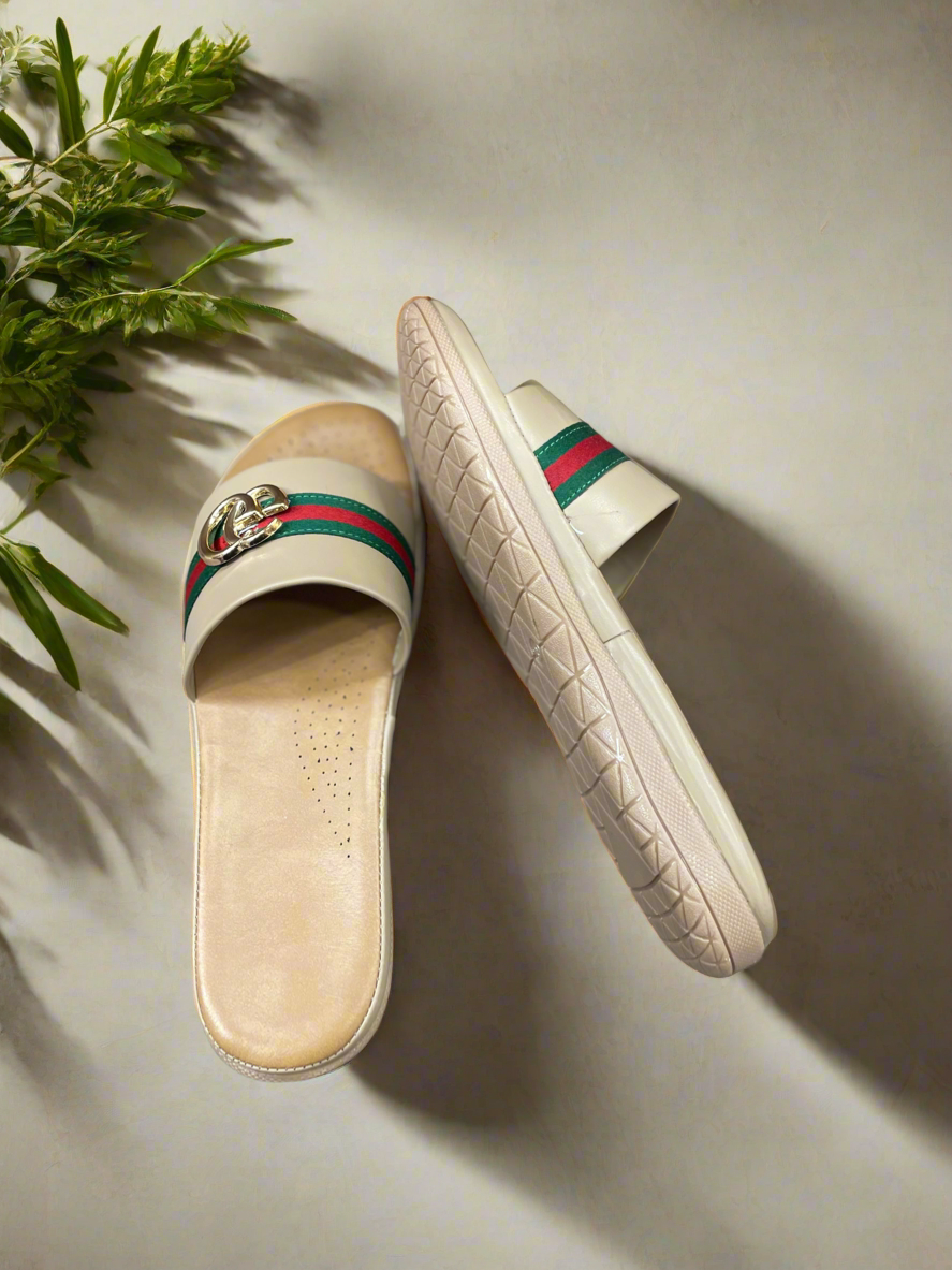 Trendy Buckle Strap Slides