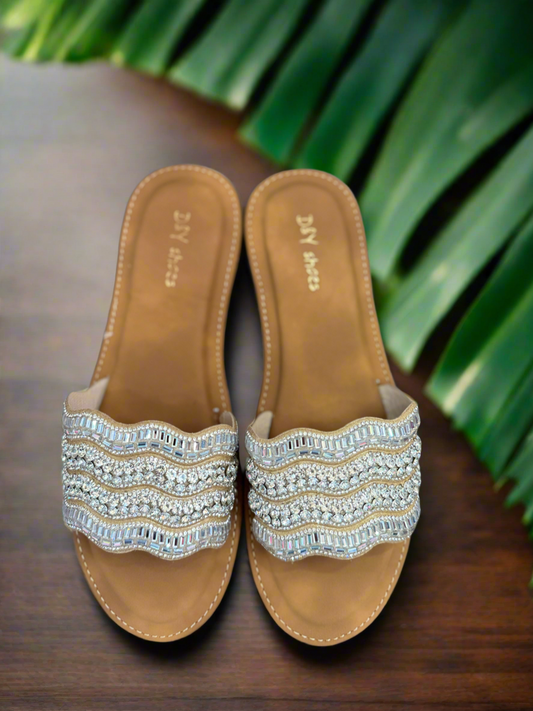 Glamorous Sparkle Flat Sandals