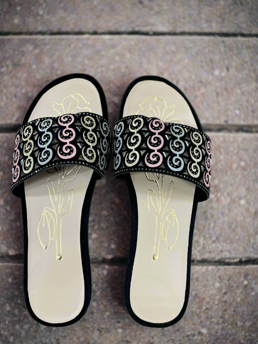Designer Floral Motif Slides
