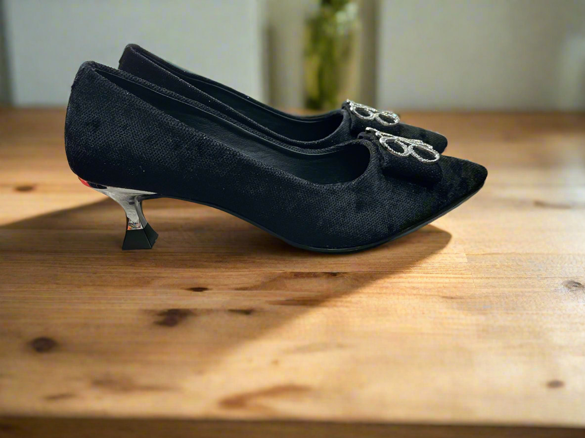Elegant Black Designer Heels for Women