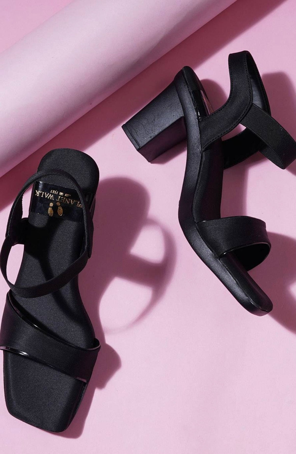 Elegant Black Block Heel Sandals