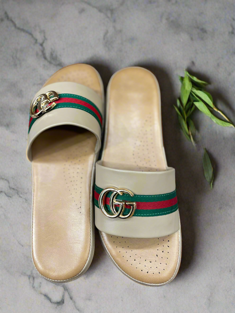 Trendy Buckle Strap Slides