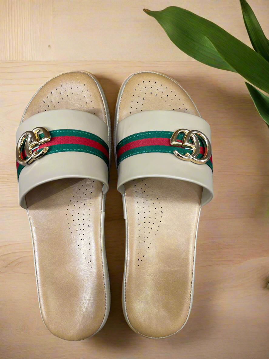 Trendy Buckle Strap Slides