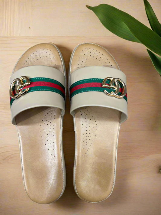 Trendy Buckle Strap Slides