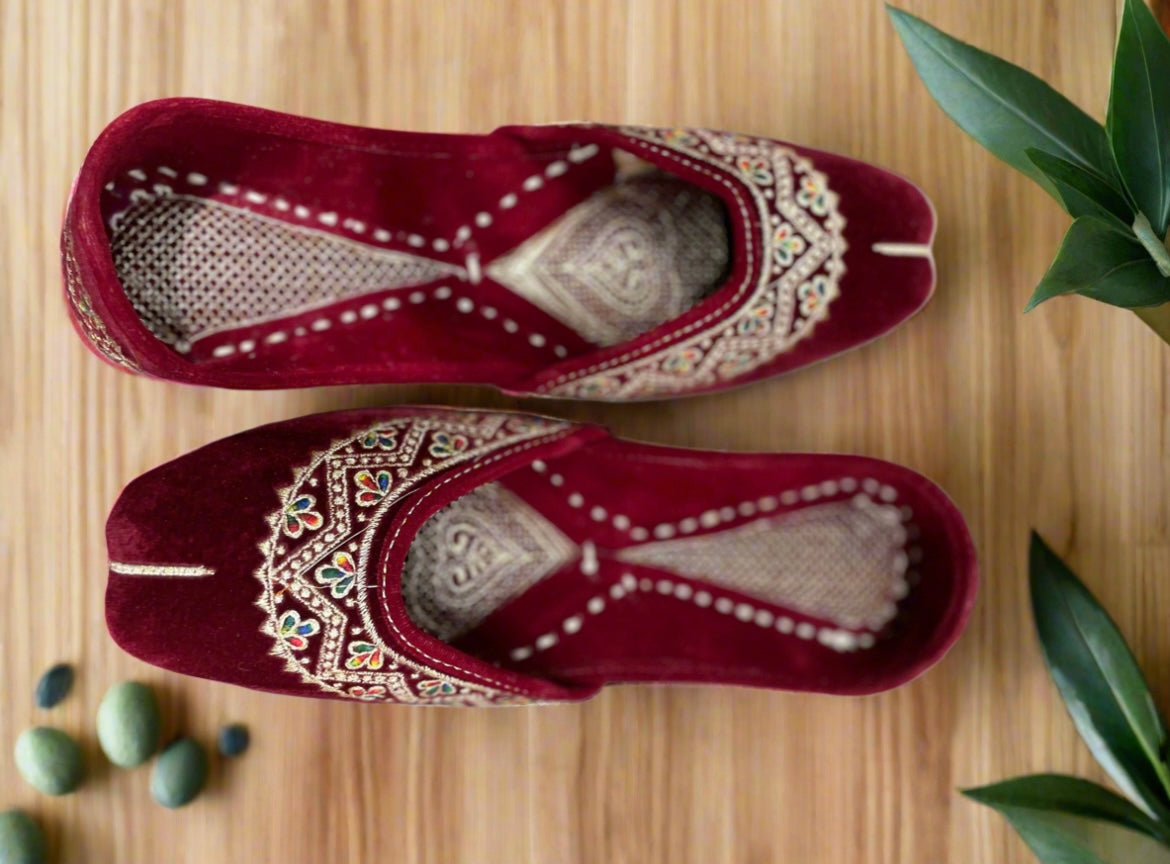 Maroon Velvet with Artistic Embroidery