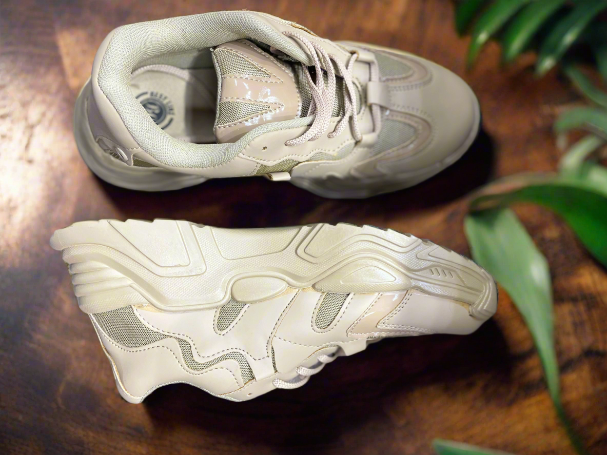 Premium Chunky Sneakers – Beige Casual Sports Shoes