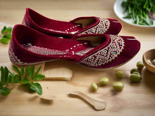 Maroon Velvet with Artistic Embroidery