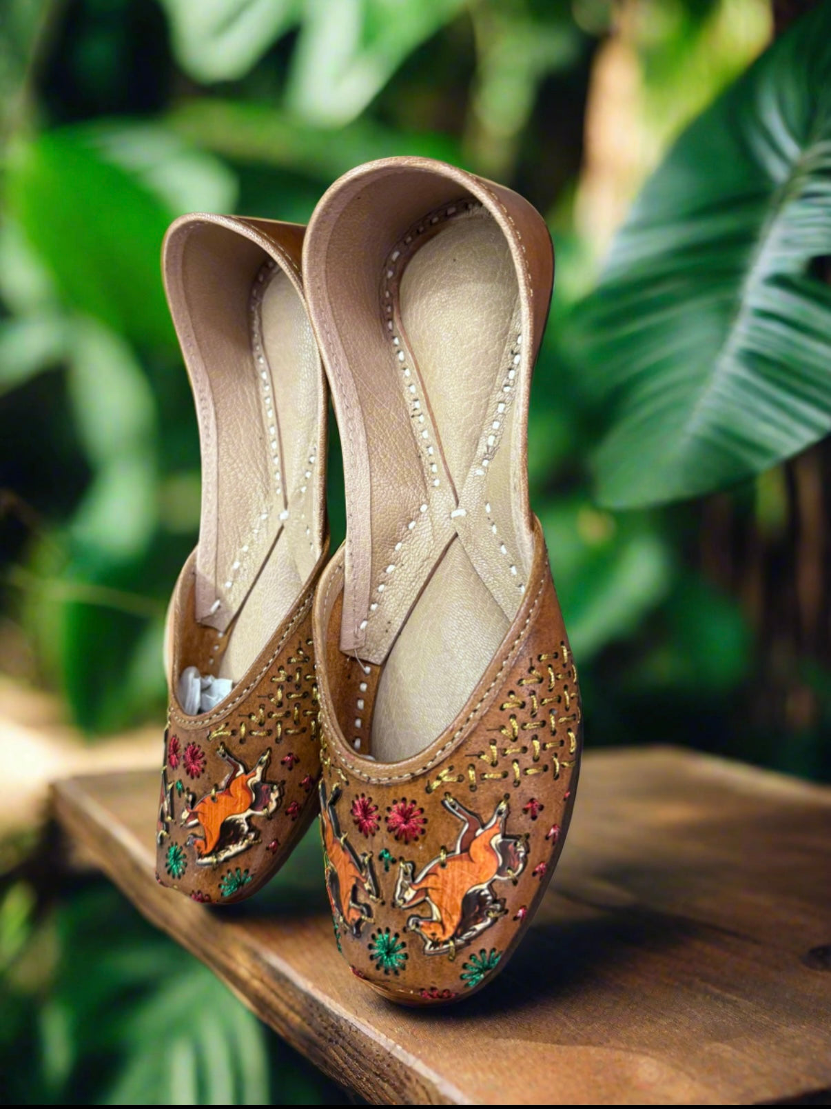 Royal Rajasthani Embroidered Leather Jutti”