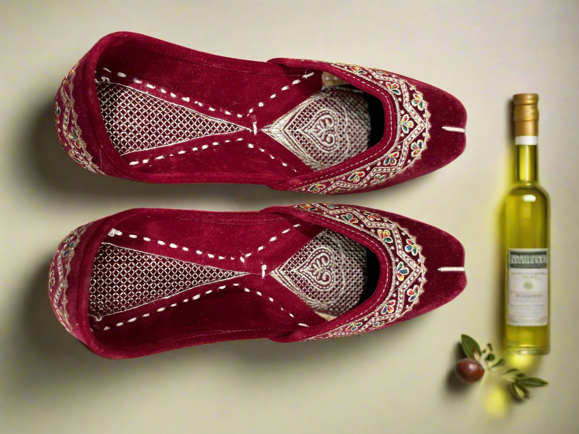 Maroon Velvet with Artistic Embroidery