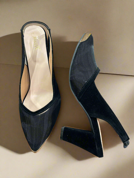 Trendy Black Block Party Heels