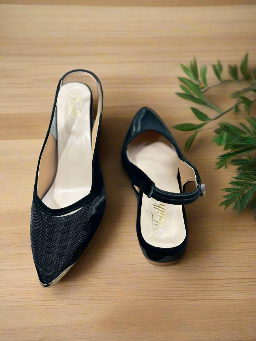 Trendy Black Block Party Heels