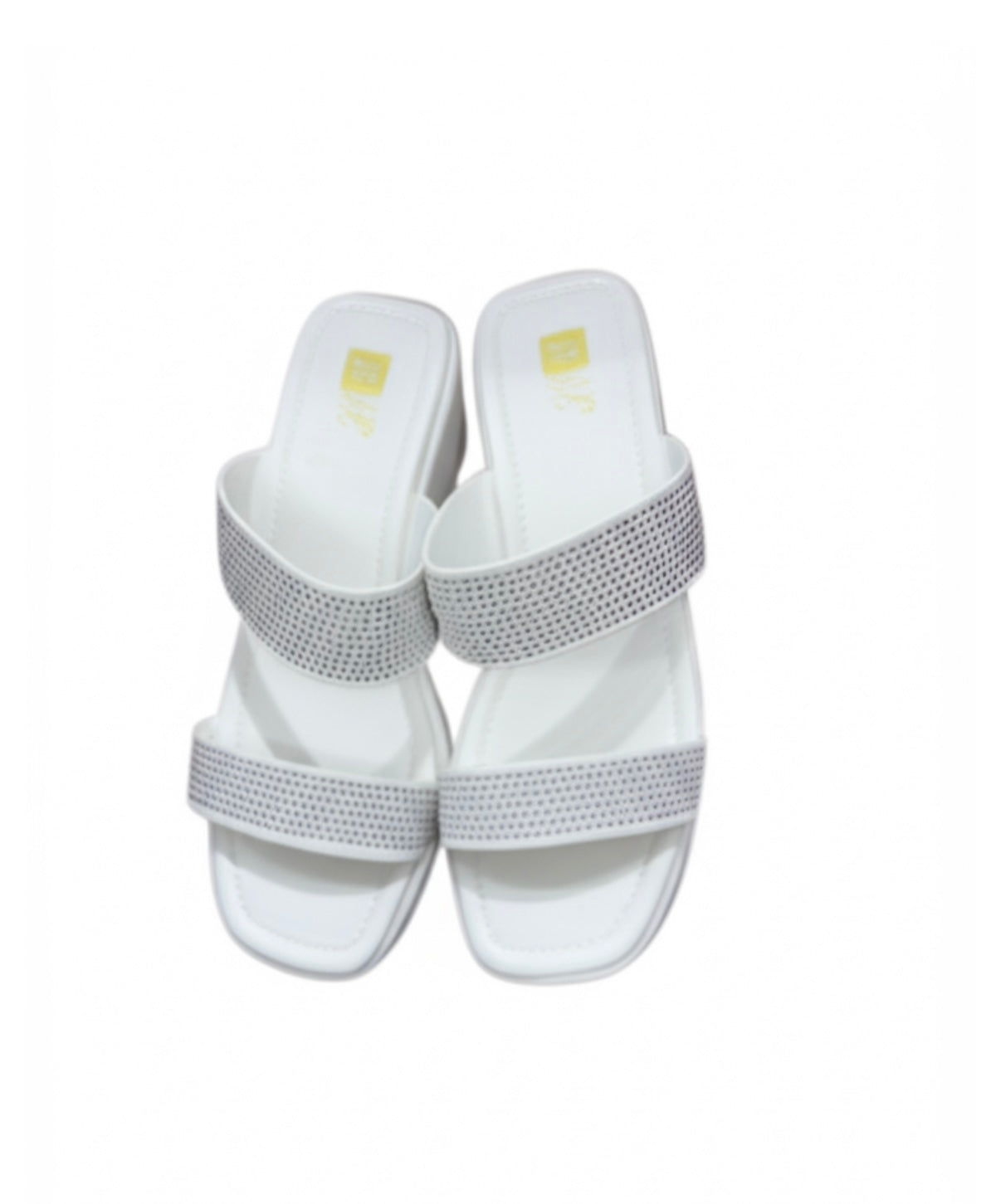 White Wedge Slip-On Sandals