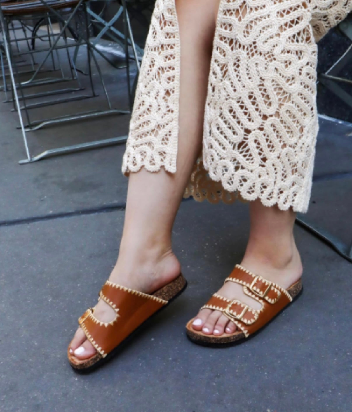 ComfortCraft Buckled Slip-On Sandals