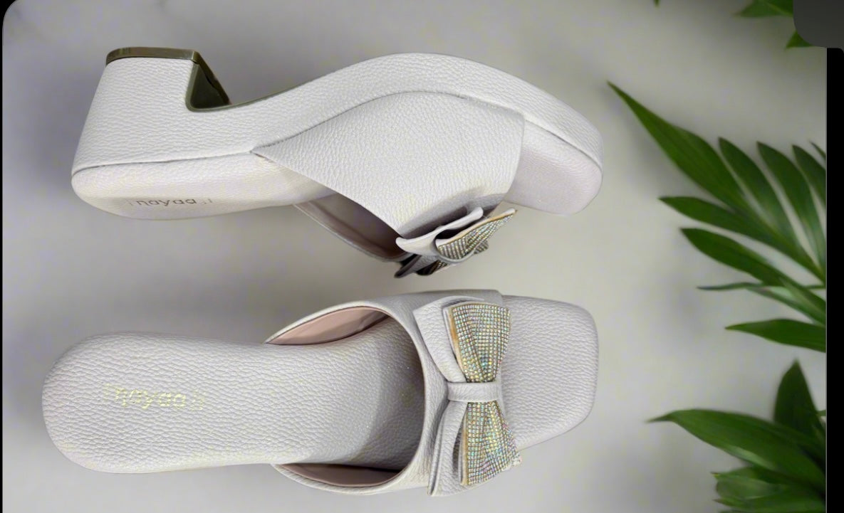 Sparkling Bow Comfort Slides