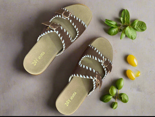 ComfortCraft Buckled Slip-On Sandals