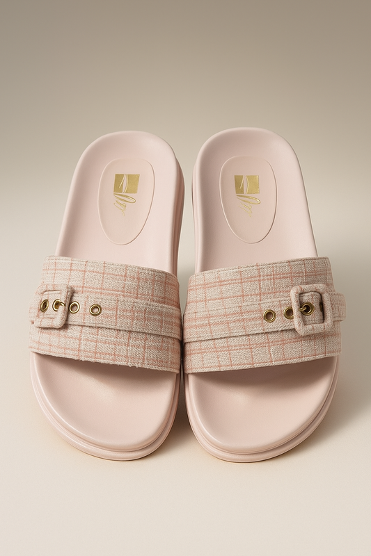 Chic Buckle Slide Sandals